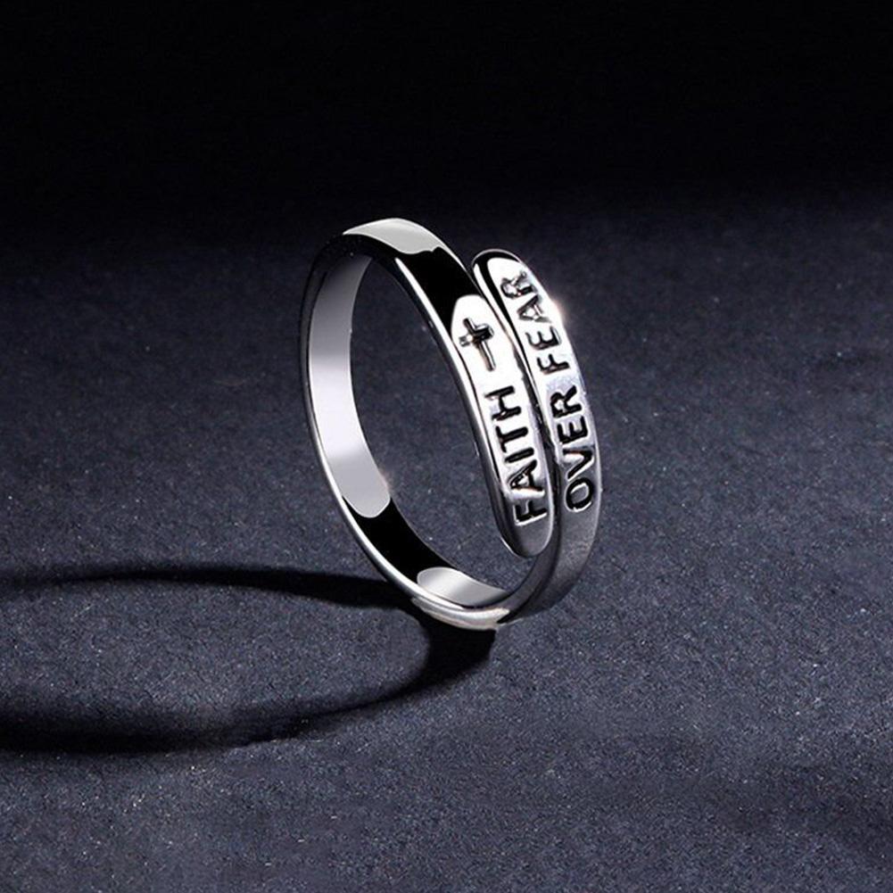 Retro Faith Men And Women Trendy Personality Line Finger Open Letter Old F D4X0