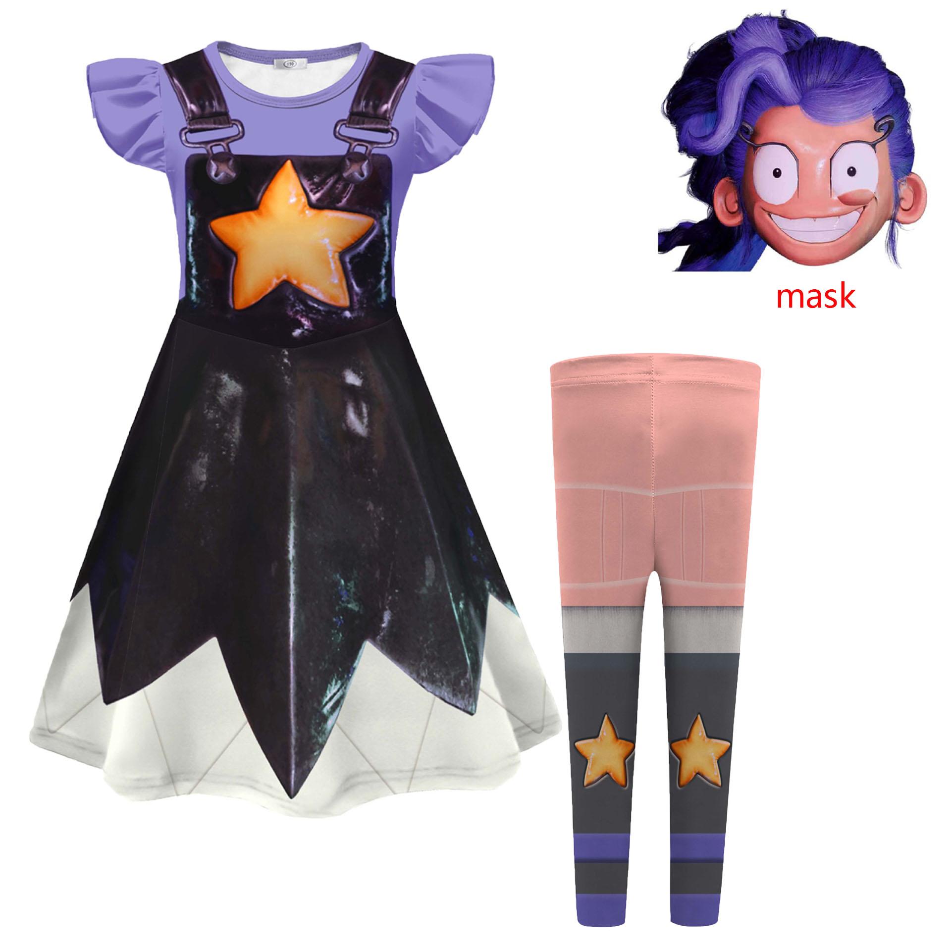 Jeu d'horreur pour enfants Temps de jeu Costume Cosplay Lily Robe Fille Chapitre 5 Lily Vêtements pour enfants Halloween Carnaval 100 gray