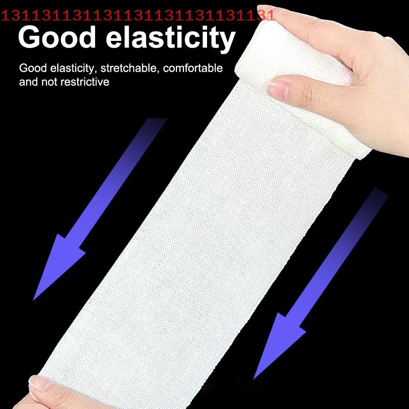 1Roll Elastic Compression Bandage Wrap With Hooks,Athletic Sport Support Tape For Ankle,Wrist,Arm,Leg Wound First Aid Measure