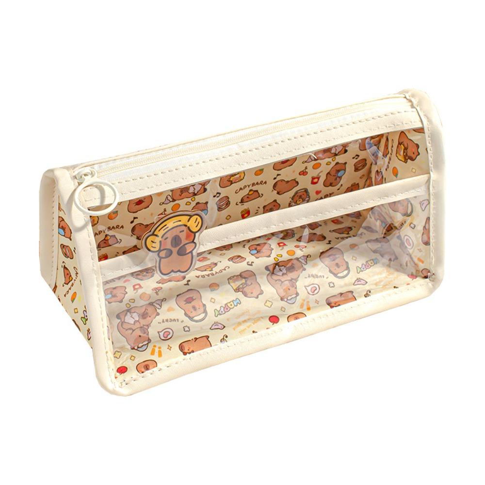 

PVC Pen Bag Triangle Base Stationery Bag Waterproof Pen Pouch Students Only Pen Bag