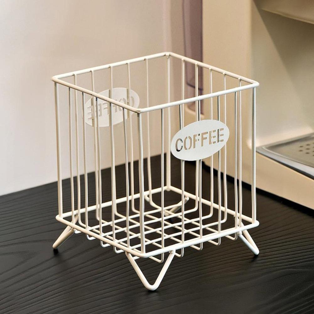 

Многоцветный органайзер для кофейных капсул, настольный органайзер, канцелярские принадлежности, корзина для хранения, квадратная фруктовая тарелка, украшение для дома белый