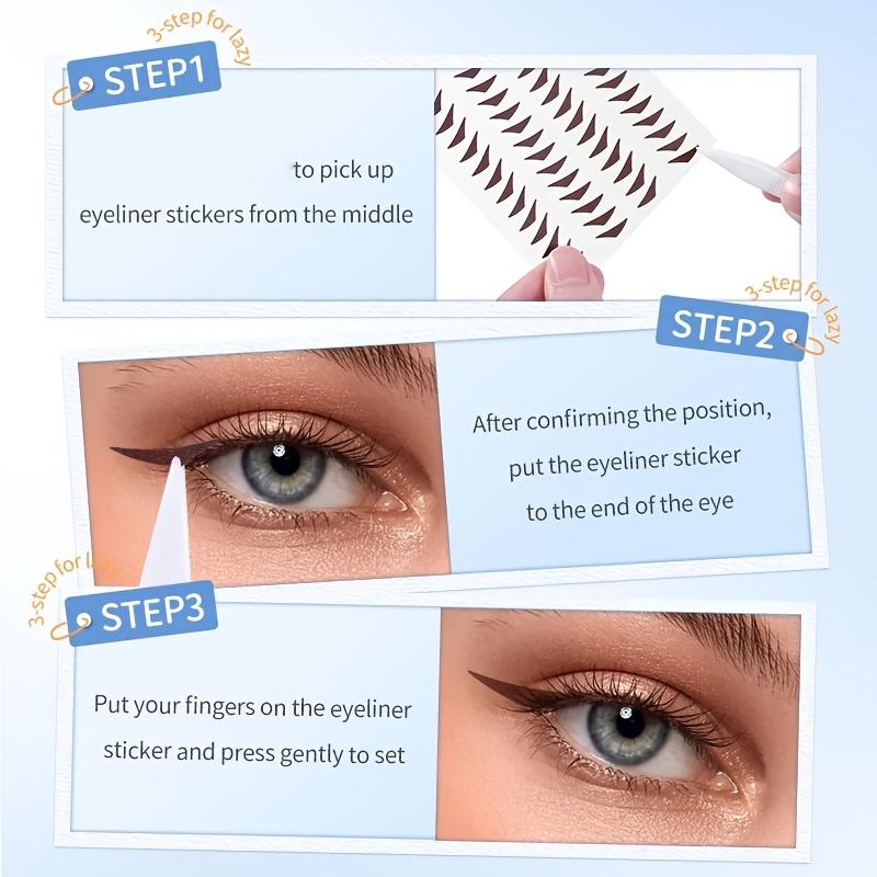 30pcs 3-Second Face Eye Decoration Patches - 3-Second Eye Makeup Lazy Patches - Matte Lazy Face Decoration Patches- Self-Adhesive Face Patches