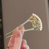 U-shaped Hanfu U Shape Hairpin Pearl Fan Hair Stick Cute   Cheongsam Accessories