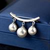 2Pcs Brooch Stylish Elegant Faux Pearl Fashion Vintage Brooch for Wedding