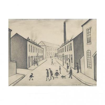 L.S. Lowry North James Henry Street Salford 1956 Print