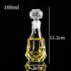 European Style Transparent Glass Carved Small Wine and Liquor Bottle/Vase