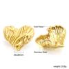 Fashion Jewelry Love Stud Earrings Creative Irregular Folds Texture Heart Earrings Stainless Steel Gold Plated Earrings