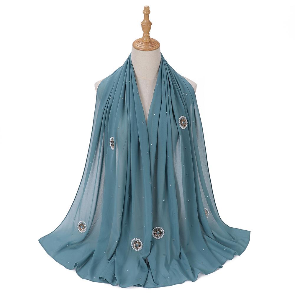 Ramadan Muslim Chiffon Plain Hijab Scarf Women High Quality Solid Color Head Inner Wraps Ladies Islamic Musulman Headband