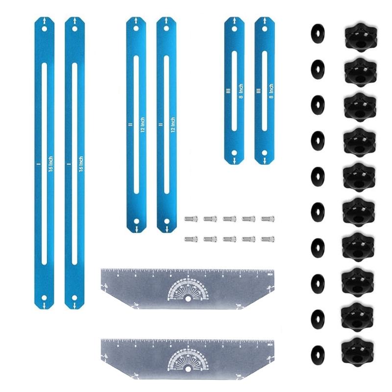 Aluminiumlegierung Treppenstufen Schablone Werkzeugsatz Geeignet für Präzise Stufenmessungen Treppenhaus und Hangschneideführung