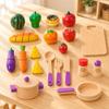 Wooden Toy Cuisine Set with Cookware Colorful Collection