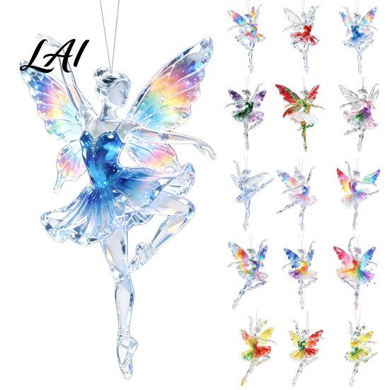 Car Rearview Mirror Charms 2Pcs Glitter Ballet Girl Keychain 2D Acrylic Hanging Pendant for Bag Backpack Sparkling Festive Party Supplies