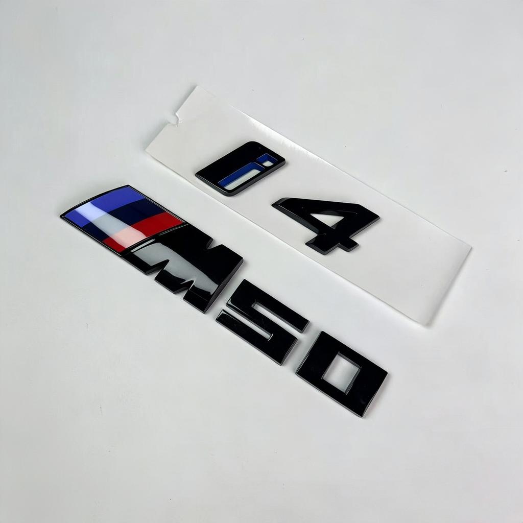 Rear Badge Emblem Letter Sticker For BMW iX3 I4 I7 M50 M60 M70L Car Rear Trunk Logo Decal Auto Exterior Styling Accessories X3 I