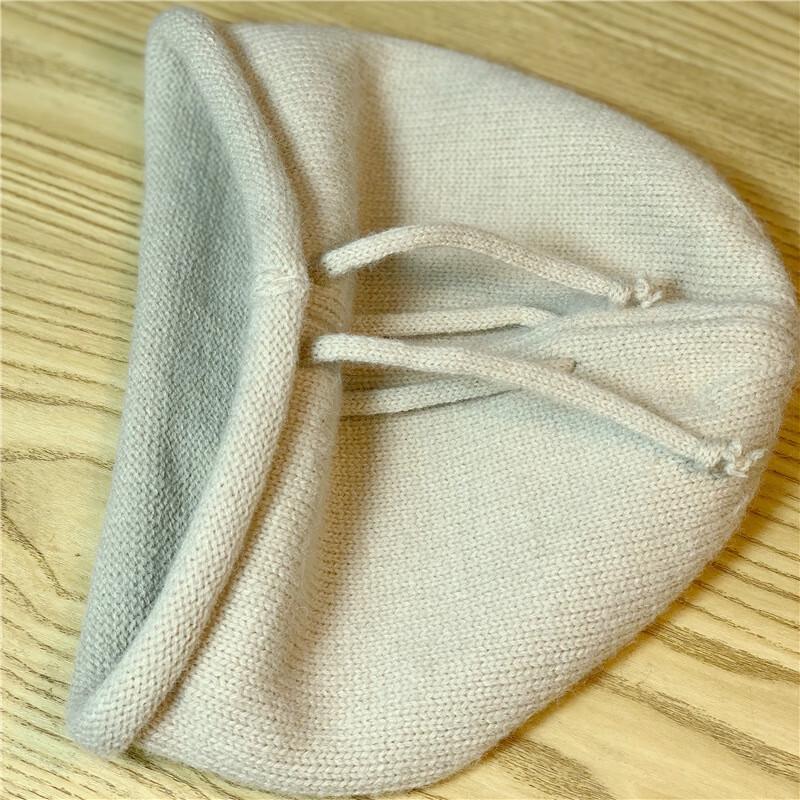 Women's Knitted Wool Hat with Large Brim