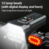 Luz Dianteira Traseira para Bicicleta 12 LEDs Dianteira Recarregável por USB Lâmpada para Bicicleta de Montanha MTB Farol Lanterna para Ciclismo Scooter Traseira