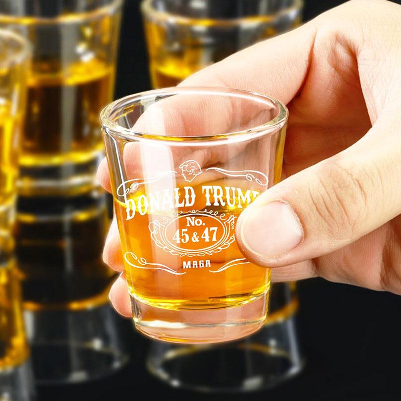 4/6ks Sada sklenic Trump 50ml Sada sklenic na tequilu Průhledná sklenice na lihoviny Sklenice na brandy Likér Kávová sada Dárek