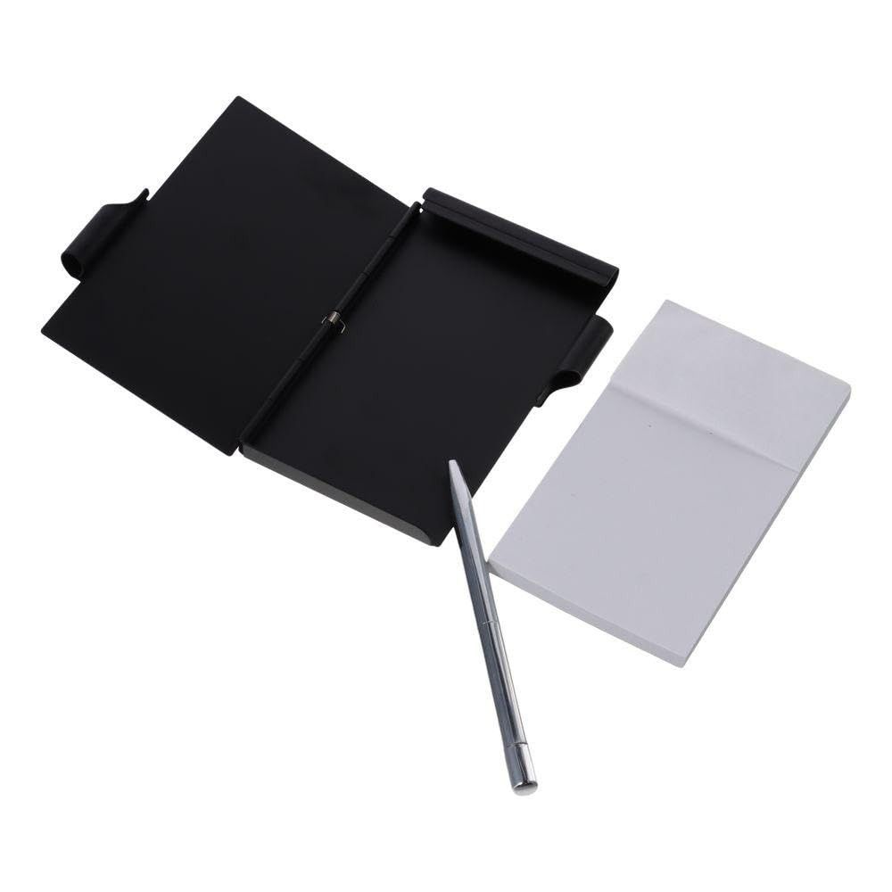 Tragbares Aluminium-Notizbuch mit Stifttasche Büro-Notizblock Langlebig mit Notizblöcken Mini-Taschennotizbuch Geschenkbedarf
