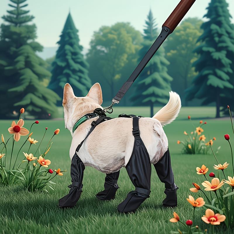 Outdoor Walking Dog Boots Dog Shoes Nonslip for Snow Rain Dog Suspender Boots Hiking Booties Anti-Slip Dog Shoes Dog Paw Boot