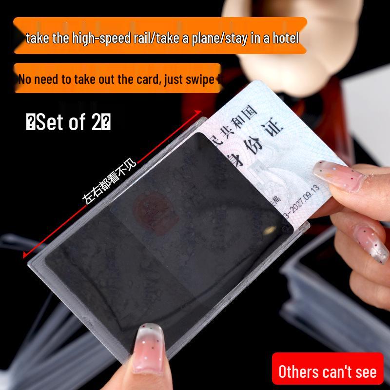 Porta-Cartão de Privacidade Dupla Face: Capa Antivazamento para Cartão de Identidade e Cartão Bancário