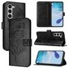 For Samsung Galaxy Z Fold6 5G Wallet Case with Wrist Strap Butterfly Imprint Leather Phone Cover