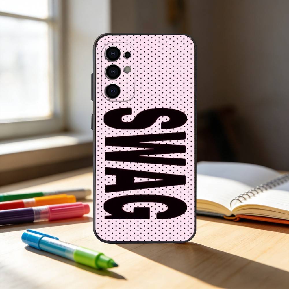 l-Leopard Print s-SWAG Phone Case For Samsung S25,S24,S21,S22,S23,S30,Ultra,S20,Plus,Fe,Note,10,9,5G Black Cover Samsung S24ULTRA