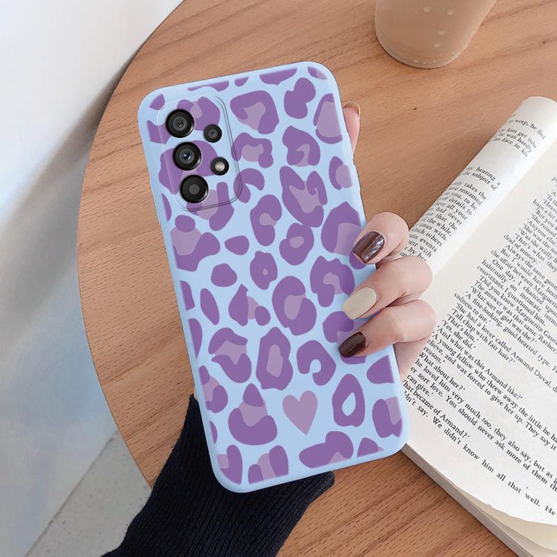 Leopard Print Phone Case For Samsung Galaxy A53 5G Protection Back Cover Soft Silicone Fundas For Samsung A56 A36 A54 A16 Cute