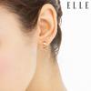 18K Triple Hexagon Line One-Touch Earrings EL18EE037
