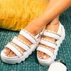 Women Sandals 2024 Fashion Platform Gladiator Sandals Open Toe Buckle Strappy Height Increase Sandals Summer Women Sandalias