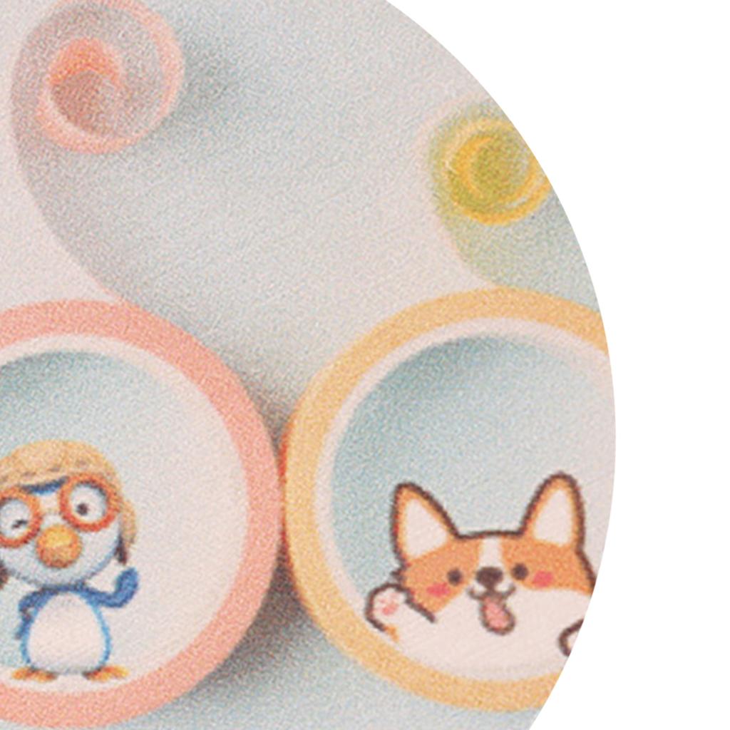 Round Cartoon Diatom Mud Coaster Water Absorbent Coaster Cutlery Insulation Anti Scalding Pad