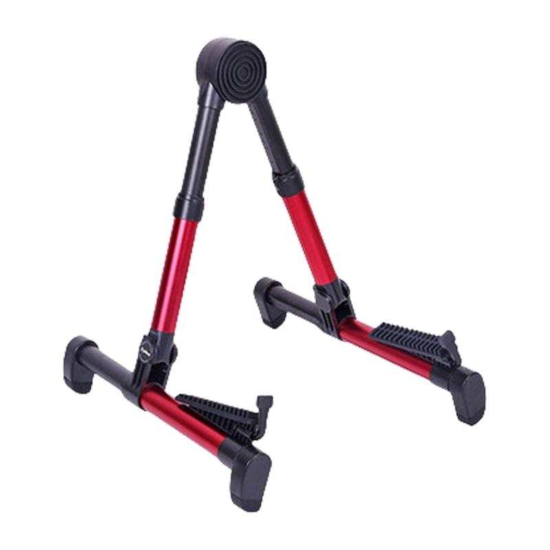 Adjustable Electric Guitar Stand Universals Folding Musical Instrument Stand Suitable for Electric Guitar, Ukuleles красный