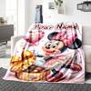 Custom Name Princesses Together blanket for Couch & Bed, Plush Cozy Fuzzy Blanket Super Soft & Warm Blankets for Fall and Winter. 0908120