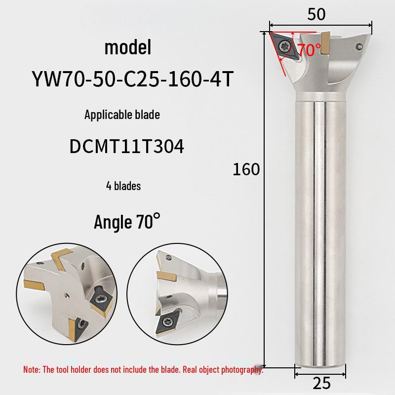 45°-75° CNC V-Shaped Dovetail Groove Milling Cutter with Inner Hole