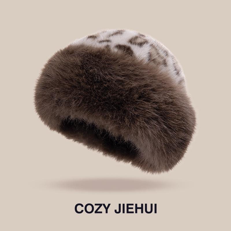 Winter warm wool hat fleece basin hat women's Mongolian northeast hat women's winter bucket hat Korean version of Baimao hat