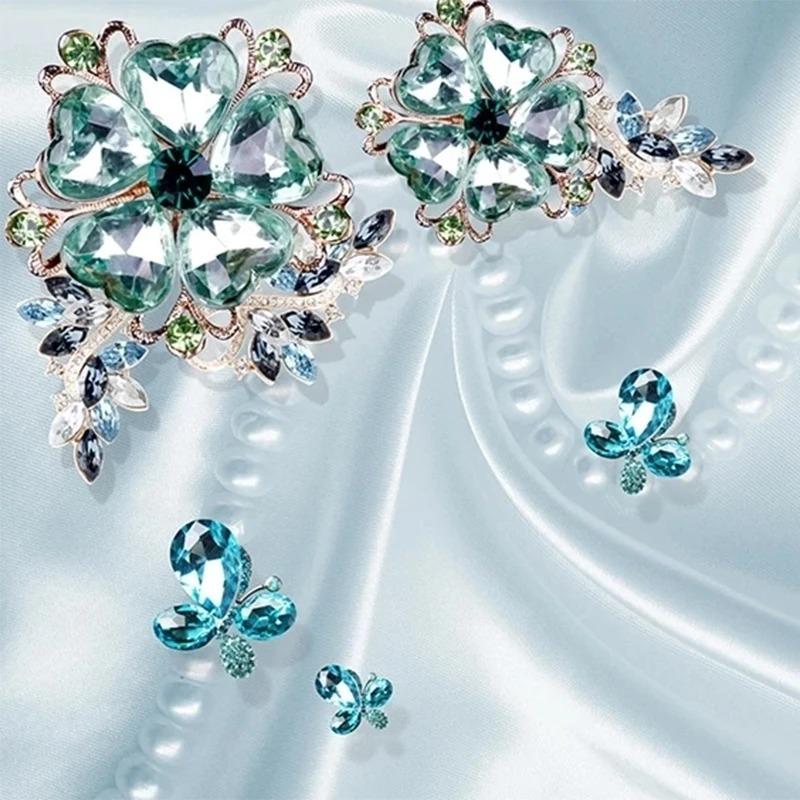 3d Wallpaper Stereo Green Crystal Flowers Luxury Wall Mural Living Room Tv Sofa Bedroom Wall Paper