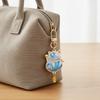 Metal Little Cat Small Keychain Double-sided Retro Lucky Keychain Lucky Cat Keychain  Bag Pendant