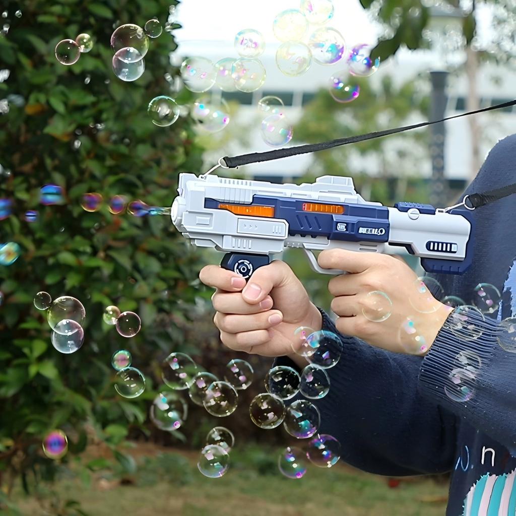 Electric Bubble Gun with Light and Sound Automatic Bubble Machine  Automatic Soap Blower  Summer Outdoor Game Toy Kids Gift