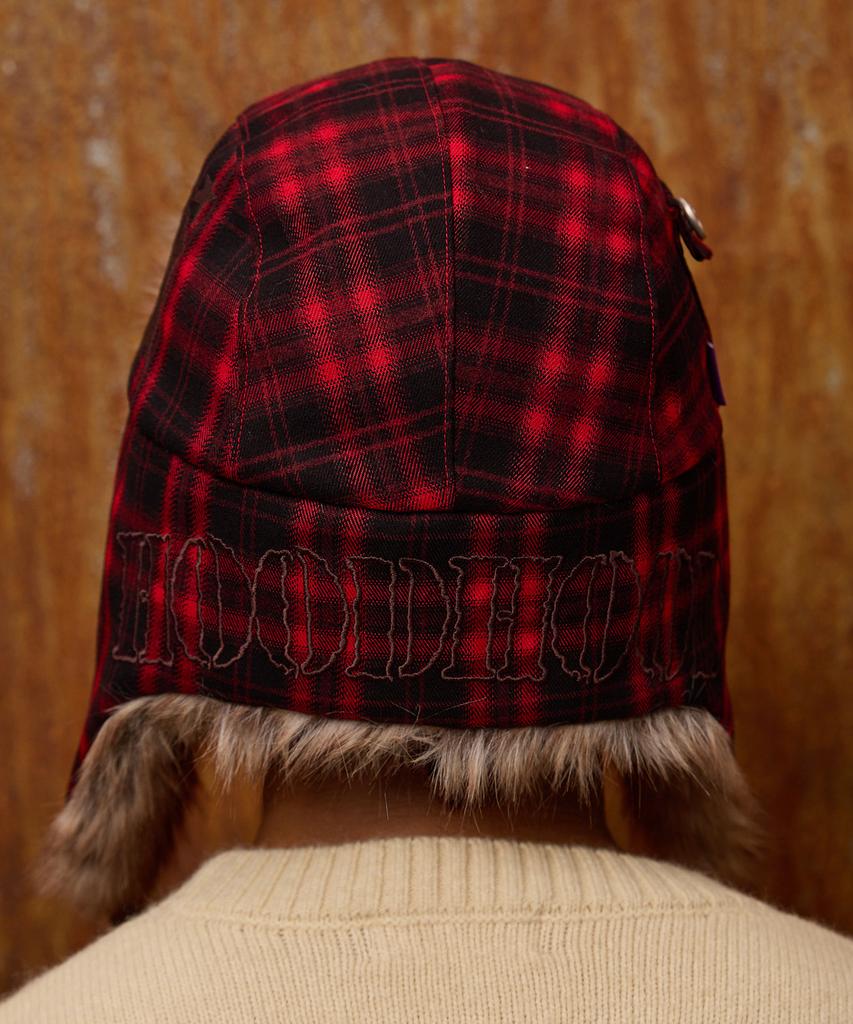 HOODHOOD Hd Fur Trooper Hat Check Red