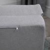 Floor Chair Folding Mattress Sleeping Mat, 2-in-1 Design, Removable Cushion, 60 x 80 x 56 cm, Gray