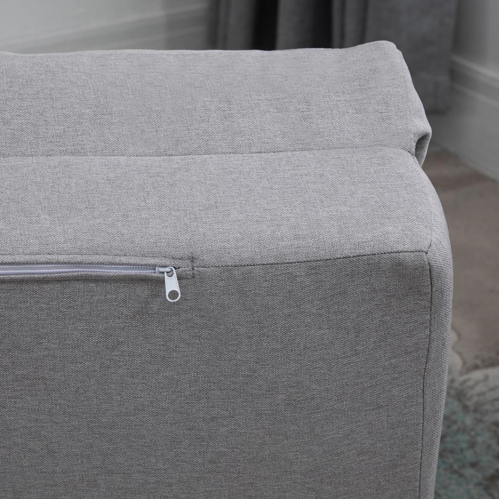 Floor Chair Folding Mattress Sleeping Mat, 2-in-1 Design, Removable Cushion, 60 x 80 x 56 cm, Gray