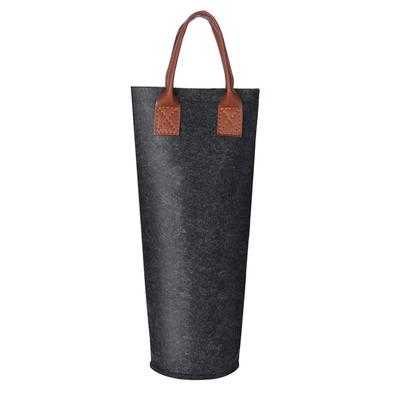 Borsa Termica Singola per Bottiglia di Vino Portatile in Feltro Imbottita Isolante Borsa Portabottiglie Termica per