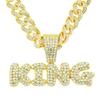 Men's Hip Hop Diamond-Studded '23' Pendant Necklace with Cuban Chain