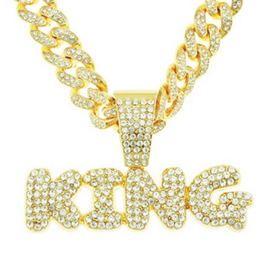 Men's Hip Hop Diamond-Studded '23' Pendant Necklace with Cuban Chain