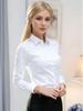 Women's Long-Sleeve Professional White Shirt for Workwear, Spring/Autumn Formal Suit.