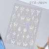 Adesivi per Unghie Trendy a Forma di Farfalla Xiaohongshu – Design Trasparente a Fiore di Ghiaccio Liquido