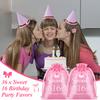 Fionupi 36 Adet Pembe Fiyonk Tatlı 16. Doğum Günü Hediyelik Çantaları Kız Çocukları İçin Coquette 16 Doğum Günü Hediyelikleri Misafirler İçin Yeniden Kullanılabilir Takı Şeker B