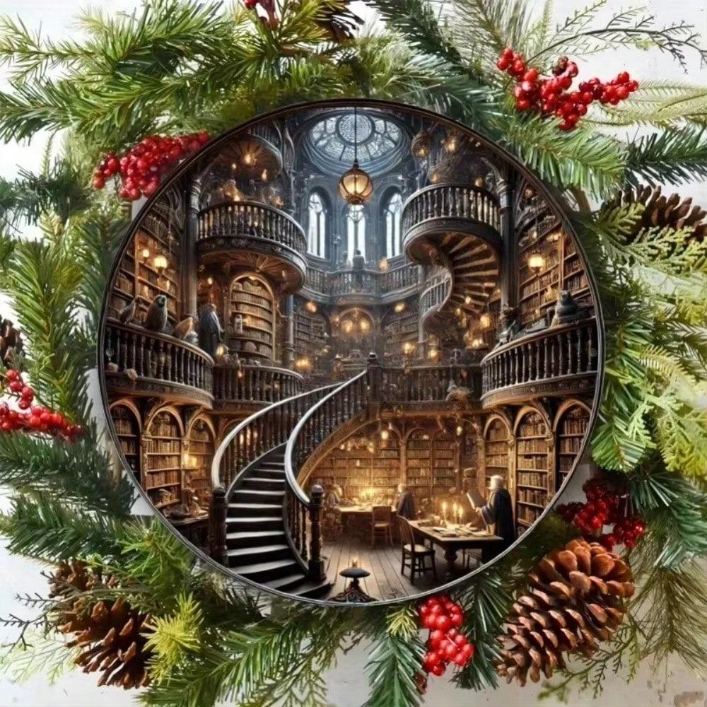 Vintage Round Metal Tin Sign Retro Art Magic Atmosphere Gift Home Decor