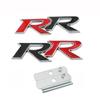 Metal RR Logo Car Front Grille Emblem for Civic City Odyssey Vezel CRV Accord Auto Body Badge Exterior Accessories