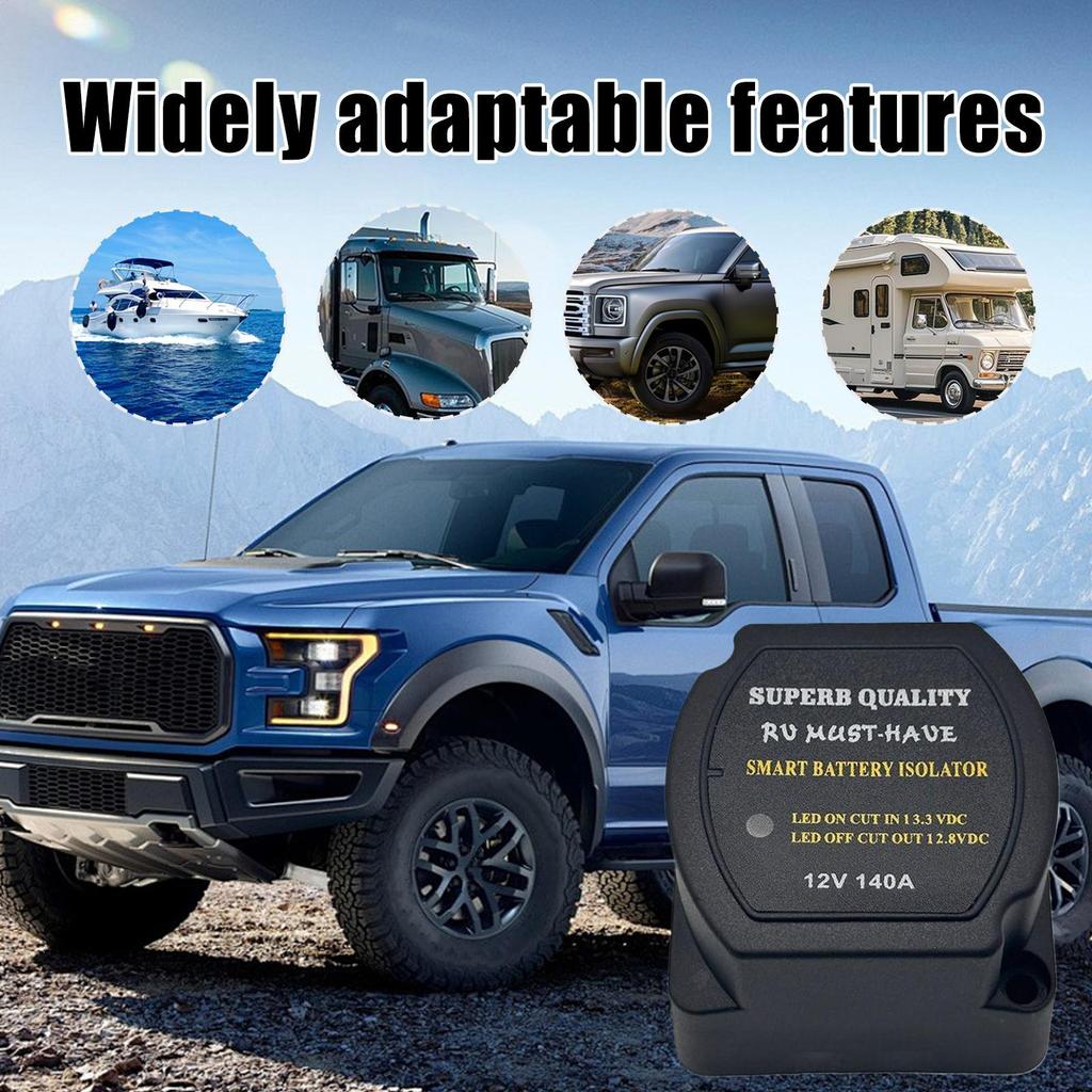 Battery Isolator 12V Marine Relay Control Preventer Stabilizer Safety Protection For Trailer Atv Automobiles Car Yachts Marine