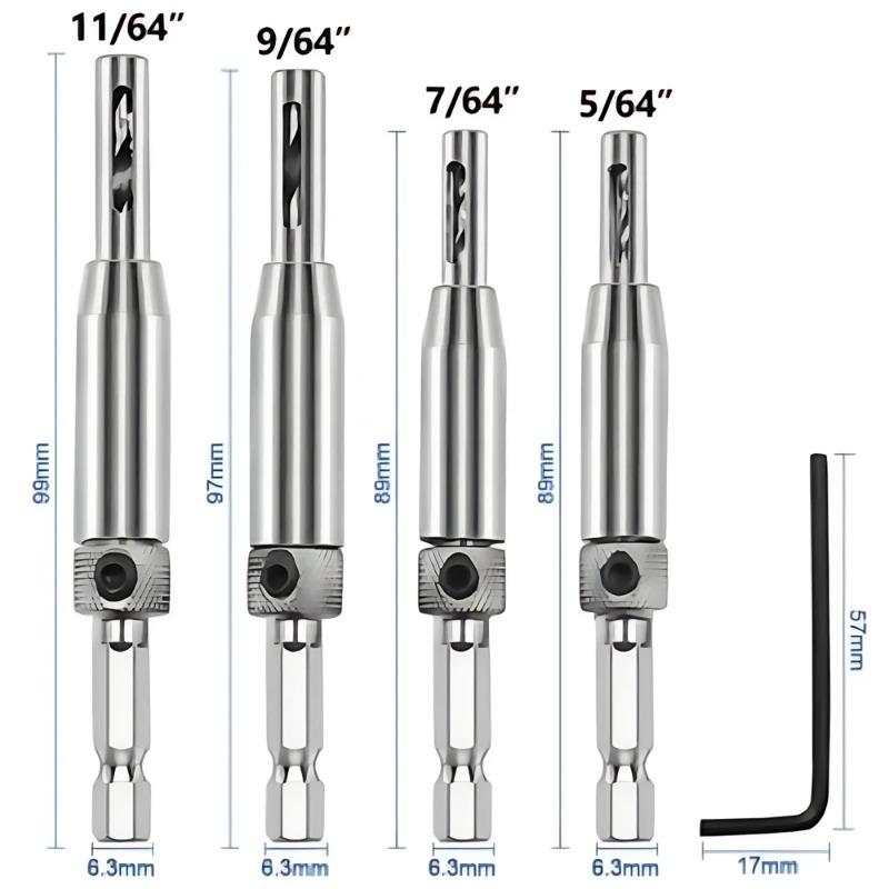 

Новинка Самоцентрирующееся сверло для петель Дверь Окно Шкаф Деревообработка Дырокол Инструмент для развёртывания дерева Набор сверл-зенкеров