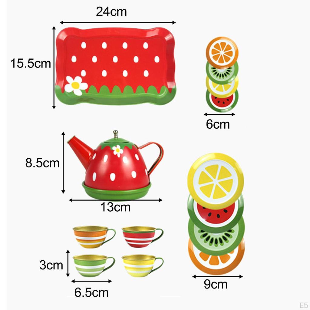 Afternoon Tea Set Toys Toddlers Educational Princess Teapot Cups Tray for Age 3 4 5 6