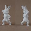 Easter Muscle Bunny Figurine Cute Mini 3D Printed Bunny Statue Collectible Rabbit Ornament for Spring Home Table Shelf Decor